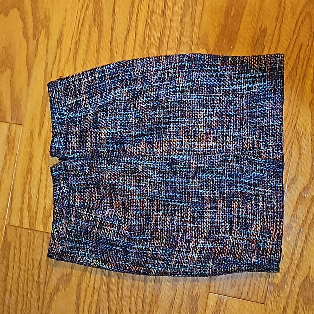 LOFT Multi Color Tweed Skirt - Picture 3 of 6